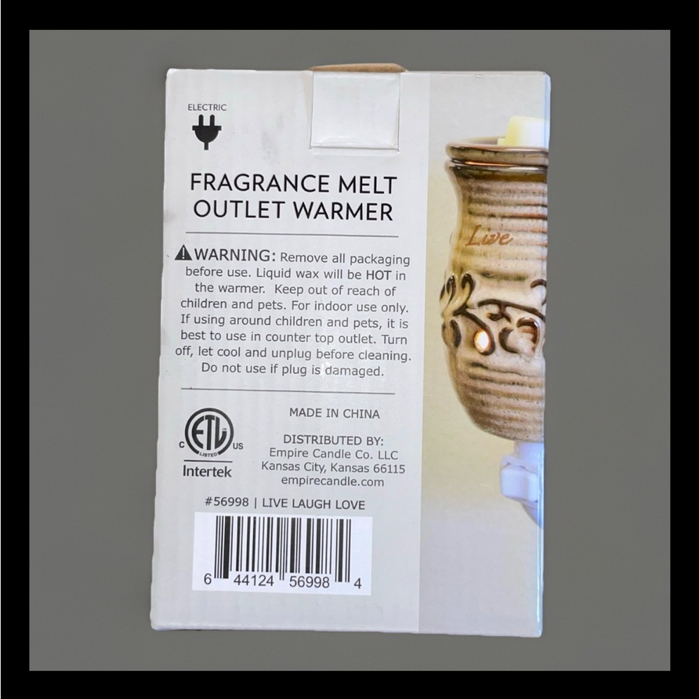 Tuscany Candle Ceramic Plug-In Fragrance Warmer & Night Light -Live Laugh Love - Picture 12 of 13